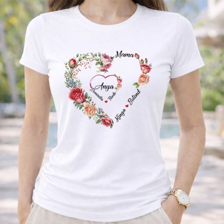 Virág szíves póló