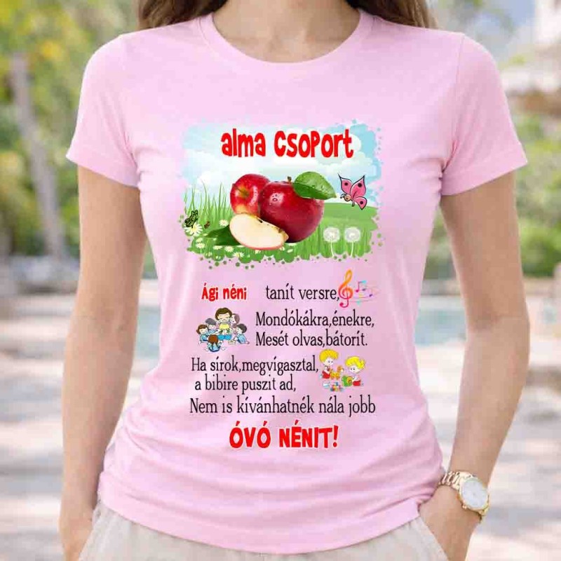Neves alma csoport póló óvó néninek