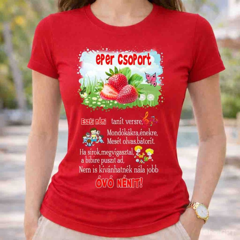 Neves eper csoport póló óvó néninek