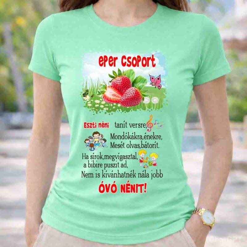 Neves eper csoport póló óvó néninek