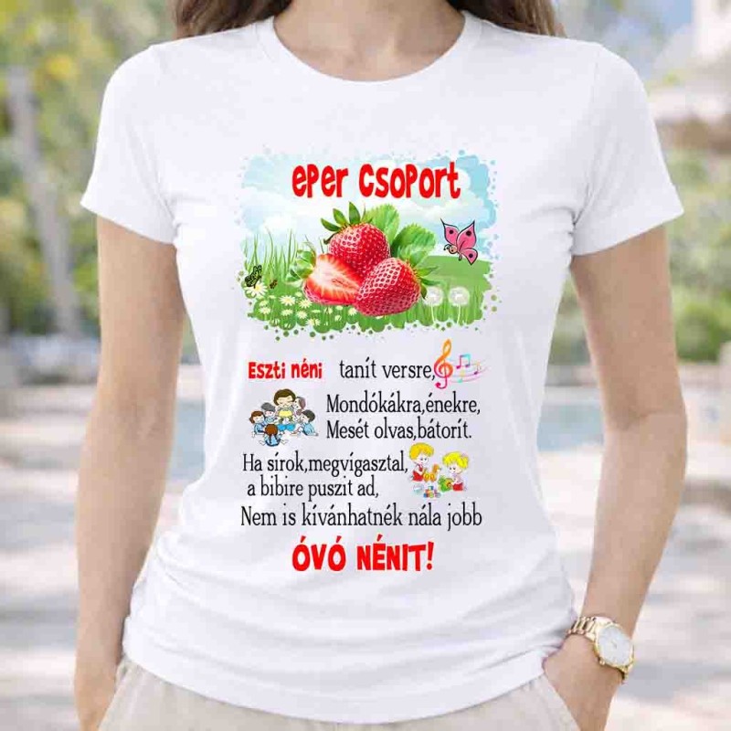 Neves eper csoport póló óvó néninek