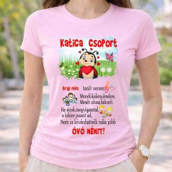 Neves katica csoport póló óvó néninek
