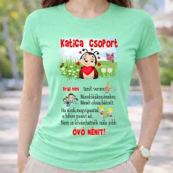 Neves katica csoport póló óvó néninek