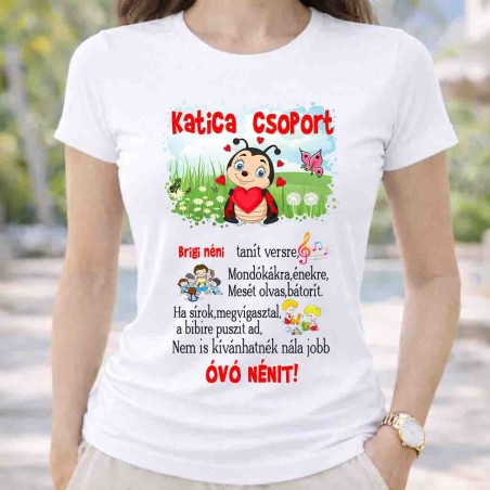 Neves katica csoport póló óvó néninek