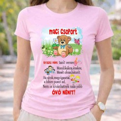 Neves maci csoport póló óvó néninek