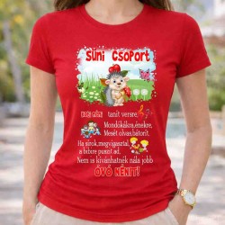 Neves süni csoport póló óvó néninek