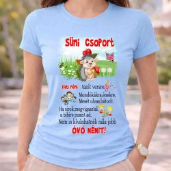 Neves süni csoport póló óvó néninek