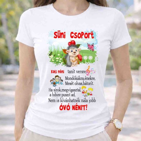 Neves süni csoport póló óvó néninek