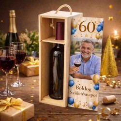 Fényképes egyedi bortartó